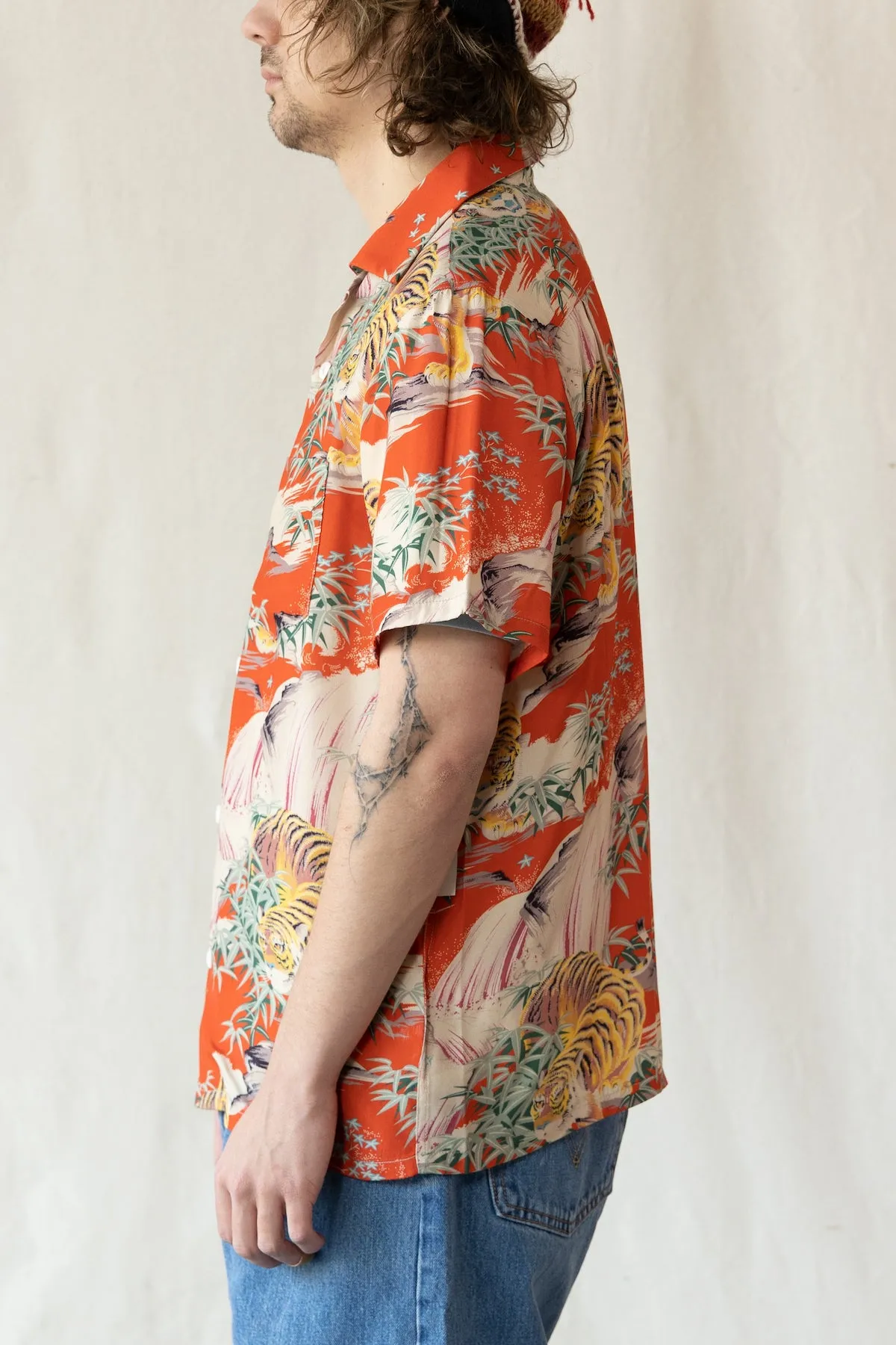 Tiger Surf Rider Shirt - Red Tiger