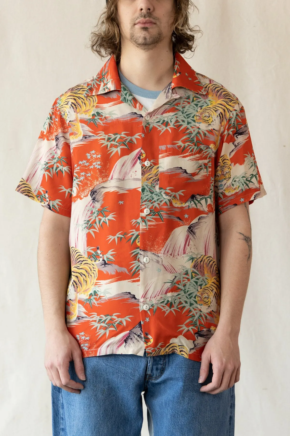 Tiger Surf Rider Shirt - Red Tiger