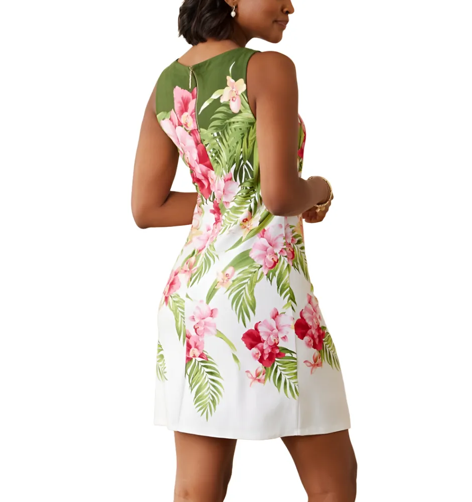 Tommy Bahama Womens Darcy Fleur De Lei Sheath Dress