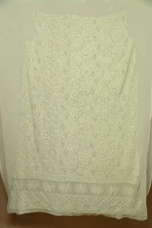 Viscose Chikankari Length with Dupatta - Sheen Green