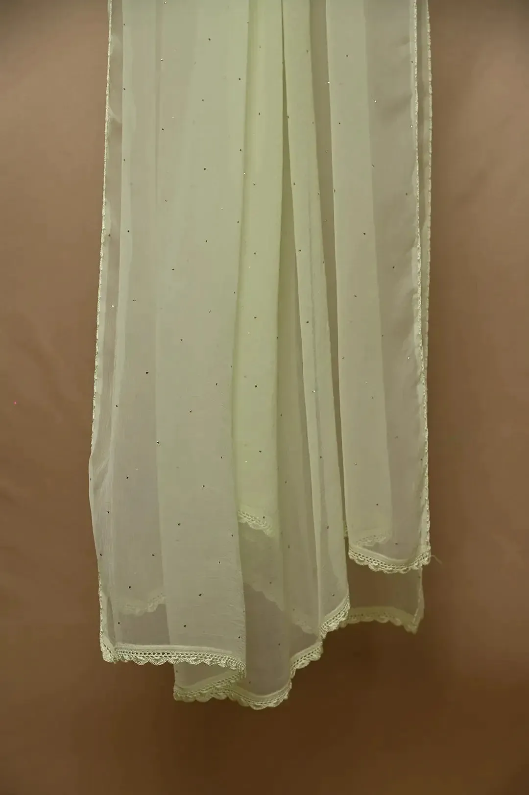 Viscose Chikankari Length with Dupatta - Sheen Green