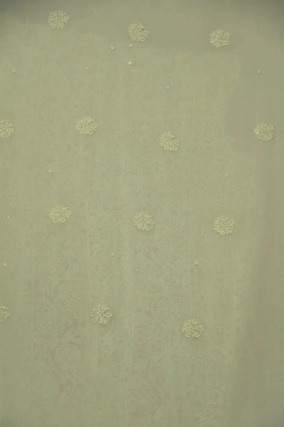 Viscose Chikankari Length with Dupatta - Sheen Green