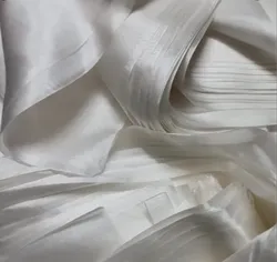 WHITE Polyester Dupion