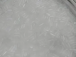 White Transparent Pipe / Bugle Glass Seed Beads (Wholesale)