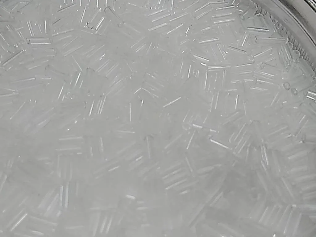White Transparent Pipe / Bugle Glass Seed Beads (Wholesale)