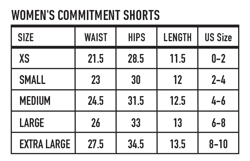 Women's Commitment Shorts Black