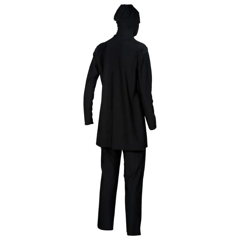 WOMEN'S FULL BODY TWO-PIECE SWIMSUIT - ANBAR COVER UP - BLACK