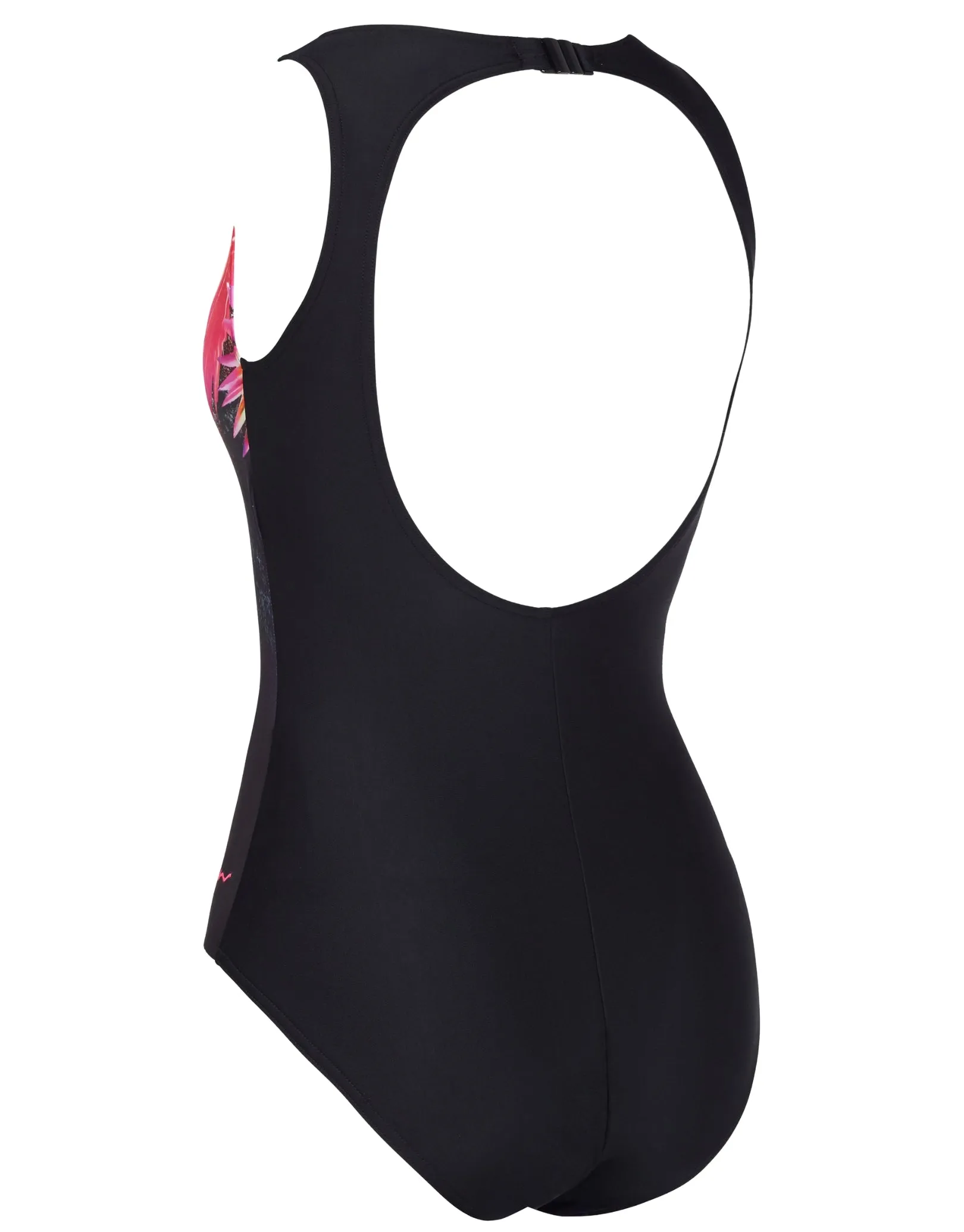 Zoggs Savannah High Front Swimsuit - Black/Pink