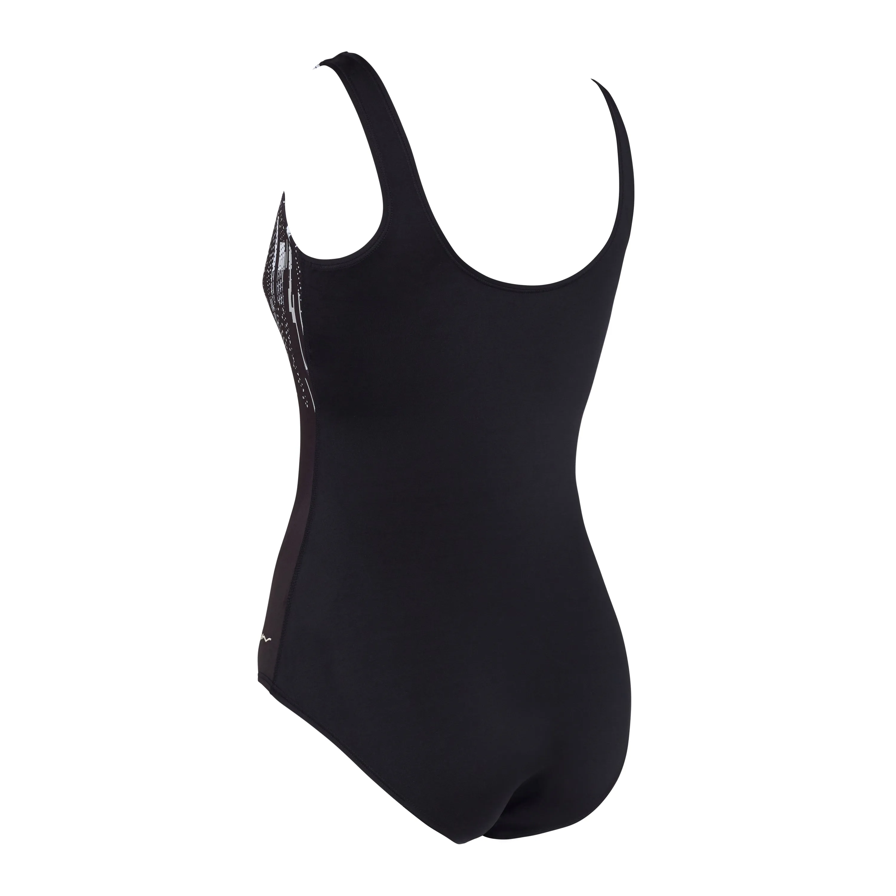 Zoggs Shimmer Scoopback Swimsuit - Black/White